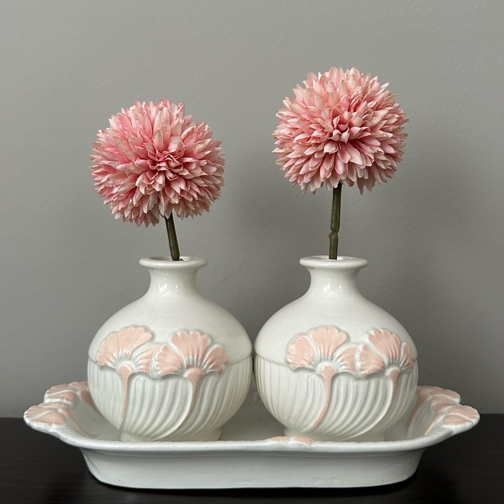 Pink Vintage Flower vase set of 3
Made in Italy